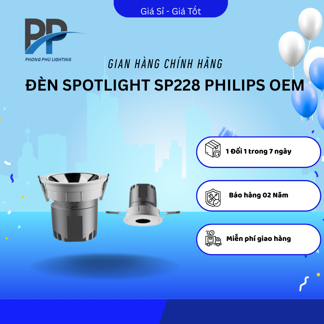 ĐÈN SPOTLIGHT SP228 PHILIPS OEM